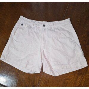 Unionbay Womens White Cotton Cargo Shorts Size 11 Painter Carpenter Loop